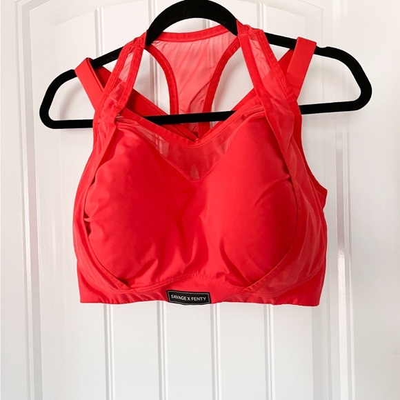 Savage X Fenty Women’s Breakthru High-Impact Sports Bra Size 44DD Orange Red - Picture 2 of 6